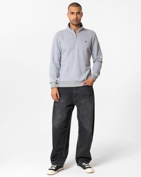 Sweat zippé Attilio gris