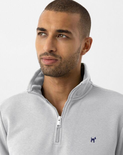 Sweat zippé Attilio gris