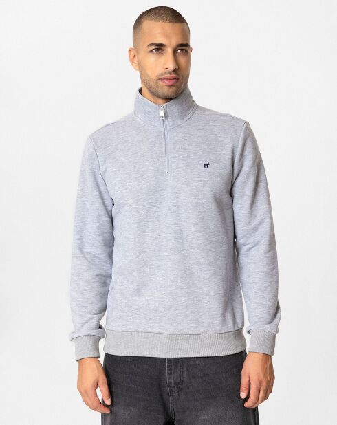 Sweat zippé Attilio gris
