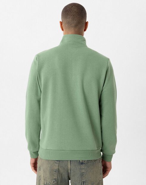 Sweat zippé Attilio kaki