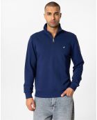 Sweat zippé Hans bleu