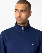 Sweat zippé Hans bleu