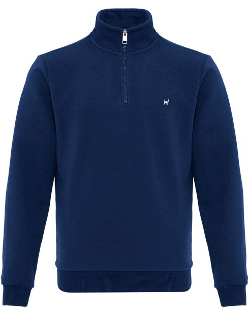 Sweat zippé Hans bleu