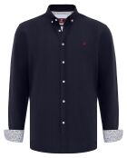 2 Chemises Enrique noir/bleu
