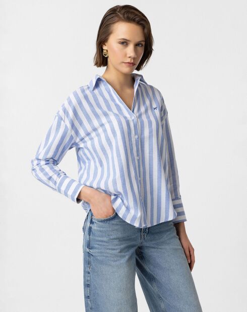 Chemise  Fuerteventura bleue