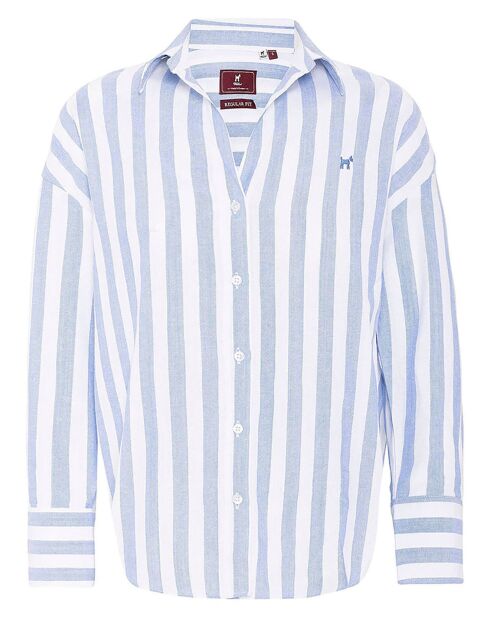 Chemise  Fuerteventura bleue