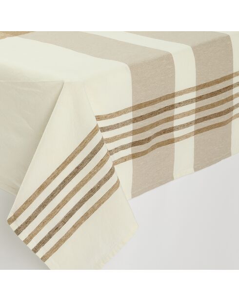 Nappe en Lin & Coton Aalborg tabac