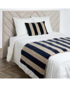 Housse de coussin en Velours & Lin Brisbane encre - 40x60 cm