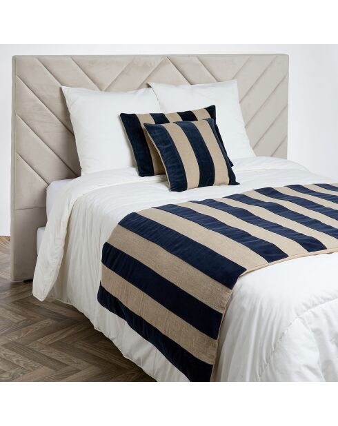 Housse d'édredon en Velours & Lin Brisbane encre - 85x200 cm