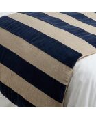 Housse d'édredon en Velours & Lin Brisbane encre - 85x200 cm