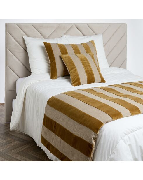 Housse d'édredon en Velours & Lin Brisbane gold - 85x200 cm