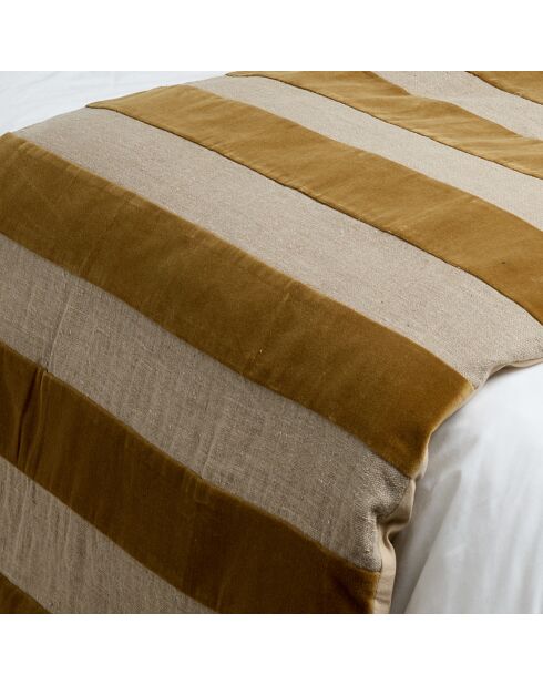 Housse d'édredon en Velours & Lin Brisbane gold - 85x200 cm