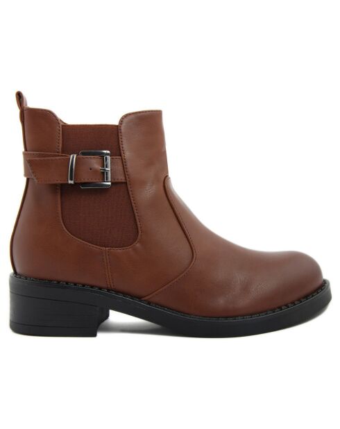 Bottines à talon marron - Talon 4 cm