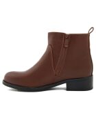 Bottines plates marron - Talon 4 cm