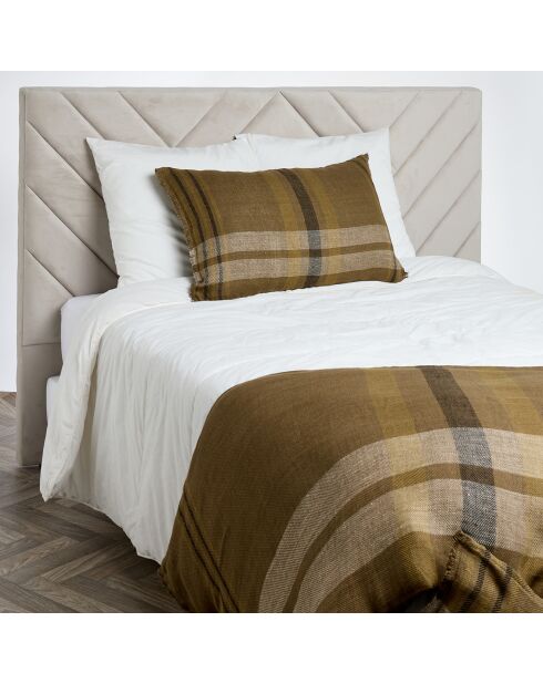 Housse de coussin 100% Lin Aalborg kaki - 50x80 cm