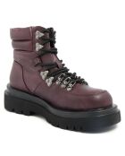 Bottines à lacets bordeaux - Talon 5 cm