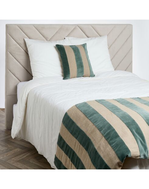 Housse de coussin en Velours & Lin Brisbane pigeon - 45x45 cm