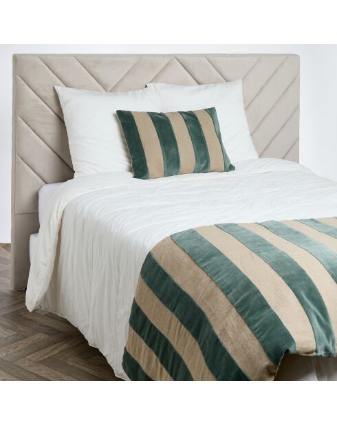 Housse de coussin en Velours & Lin Brisbane pigeon - 40x60 cm