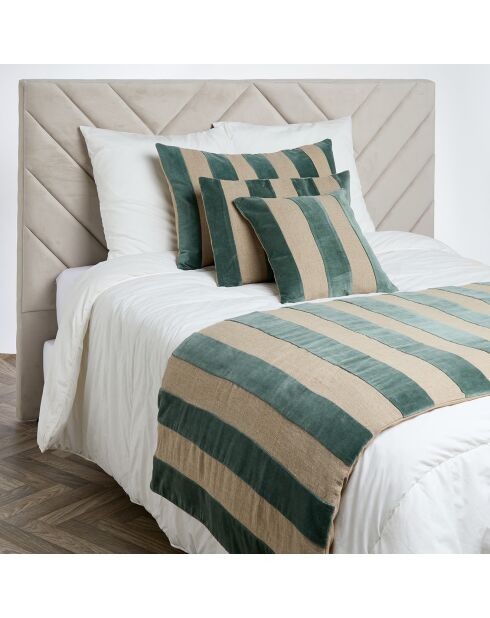 Housse de coussin en Velours & Lin Brisbane pigeon - 40x60 cm