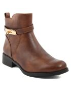 Bottines plates camel
