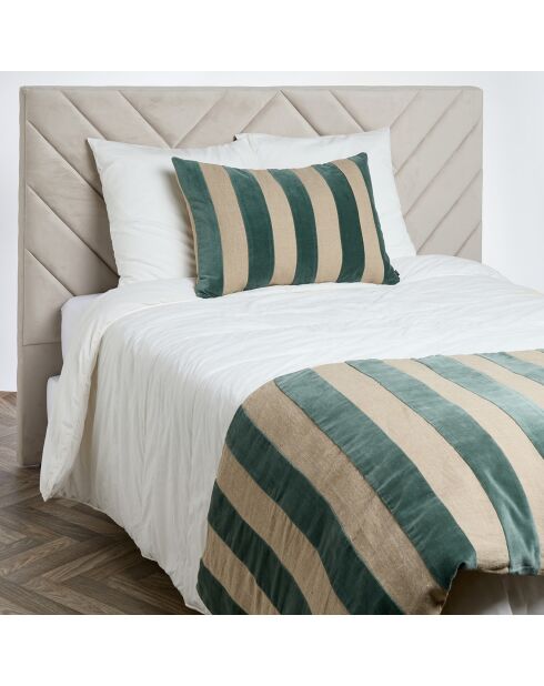 Housse de coussin en Velours & Lin Brisbane pigeon - 50x80 cm