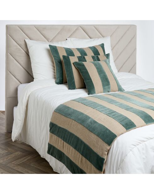 Housse de coussin en Velours & Lin Brisbane pigeon - 50x80 cm