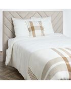 Housse de coussin 100% Lin Aalborg tabac - 45x45 cm