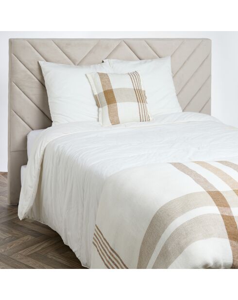 Housse de coussin 100% Lin Aalborg tabac - 45x45 cm