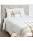 Housse de coussin 100% Lin Aalborg tabac - 40x60 cm