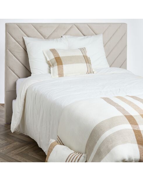 Housse de coussin 100% Lin Aalborg tabac - 40x60 cm