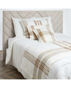 Housse de coussin 100% Lin Aalborg tabac - 40x60 cm