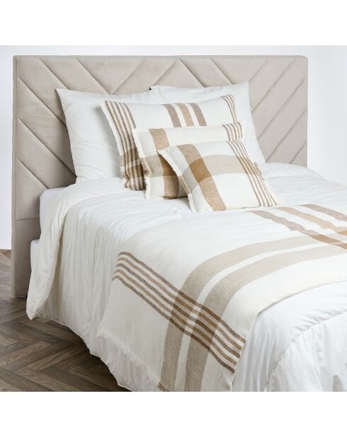 Housse de coussin 100% Lin Aalborg tabac - 40x60 cm