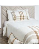 Housse de coussin 100% Lin Aalborg tabac - 50x80 cm