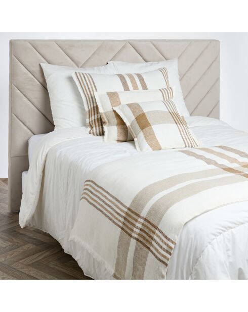 Housse de coussin 100% Lin Aalborg tabac - 50x80 cm