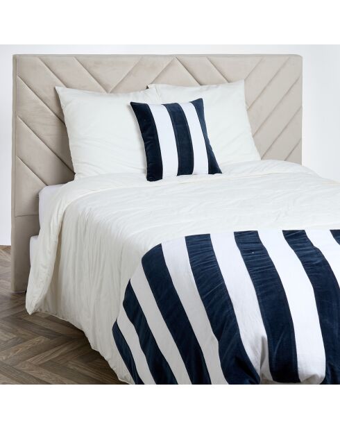 Housse de coussin en Velours & Lin Perth encre - 45x45 cm