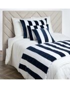 Housse de coussin en Velours & Lin Perth encre - 45x45 cm