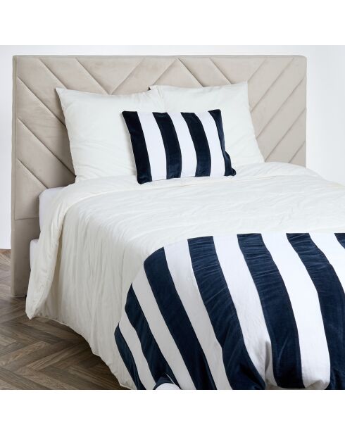 Housse de coussin en Velours & Lin Perth encre - 40x60 cm