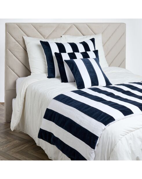 Housse de coussin en Velours & Lin Perth encre - 40x60 cm