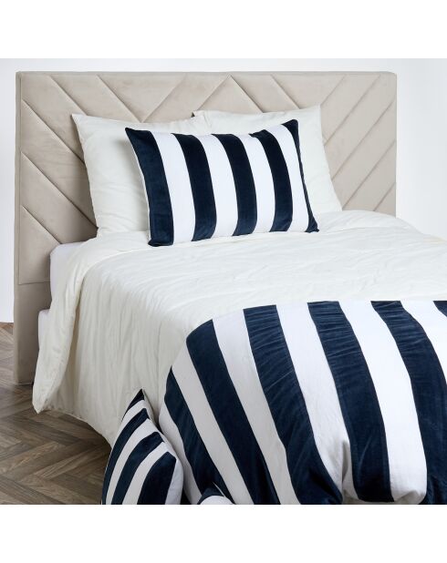 Housse de coussin en Velours & Lin Perth encre - 50x80 cm