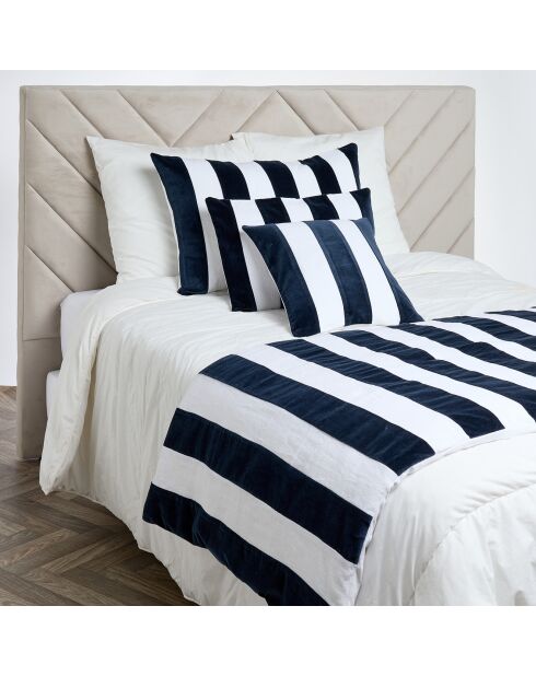 Housse de coussin en Velours & Lin Perth encre - 50x80 cm