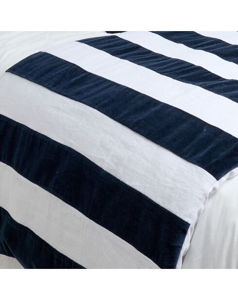 Housse d'édredon en Velours & Lin Perth encre - 85x200 cm