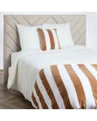 Housse de coussin en Velours & Lin Perth tabac - 45x45 cm