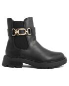 Bottines chelsea plates noires - Talon 4 cm