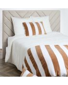 Housse de coussin en Velours & Lin Perth tabac - 40x60 cm