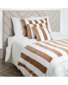 Housse de coussin en Velours & Lin Perth tabac - 50x80 cm