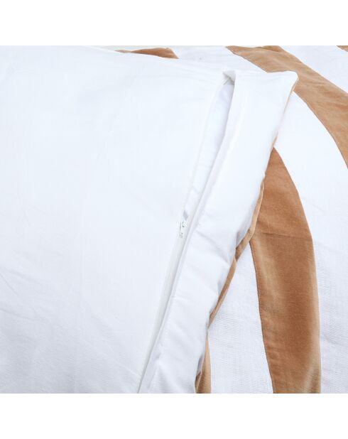 Housse d'édredon en Velours & Lin Perth tabac - 85x200 cm