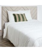 Housse de coussin en Velours & Lin Brisbane kaki - 40x60 cm