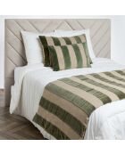 Housse de coussin en Velours & Lin Brisbane kaki - 40x60 cm