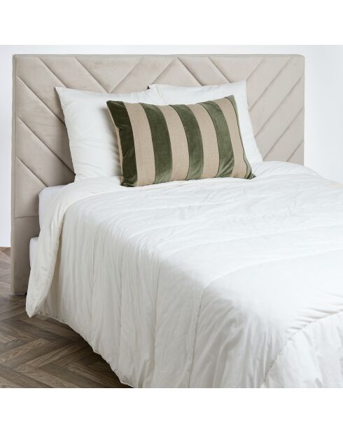 Housse de coussin en Velours & Lin Brisbane kaki - 50x80 cm