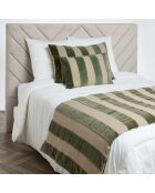 Housse de coussin en Velours & Lin Brisbane kaki - 50x80 cm
